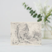John Constable Watermill at Newbury (Pencil) Postkarte (Stehend Vorderseite)