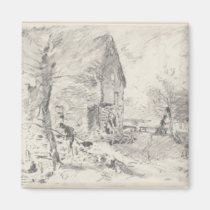 John Constable Watermill bei Newbury (Bleistift) Magnet