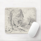 John Constable | Watermill bei Newbury (Bleistift) Mousepad (Mit Mouse)
