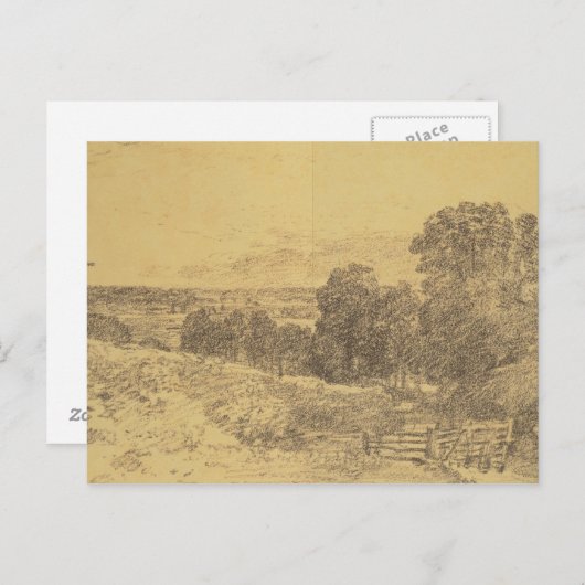 John Constable | Zeichnung für den Eingang zum Gem Postkarte (Vorne/Hinten)