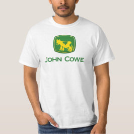 John Cowe mit des Sprichworts Rückseite an T-Shirt