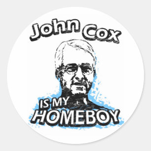 John Cox ist mein Homeboy Runder Aufkleber
