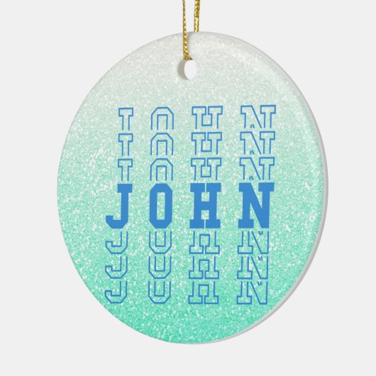 John Custom Boy Name Keramik Ornament (Links)