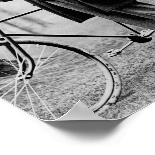 John D. Rockefeller mit Fahrrad - 1913 Poster (Ecke)