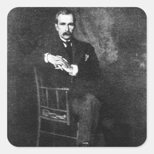 John Davison Rockefeller Quadratischer Aufkleber (Vorderseite)