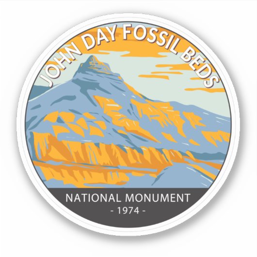 John Day Fossil Beds National Monument Oregon Aufkleber (Vorderseite)