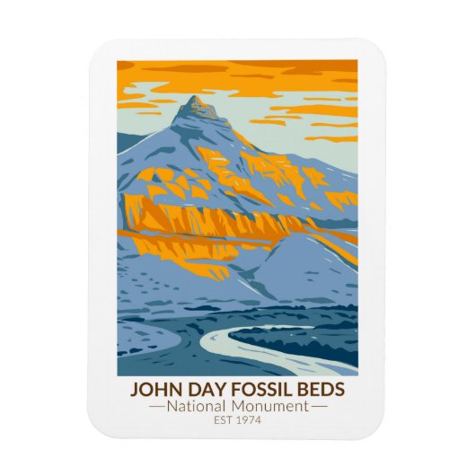 John Day Fossil Beds National Monument Oregon Magnet (Vertikal)