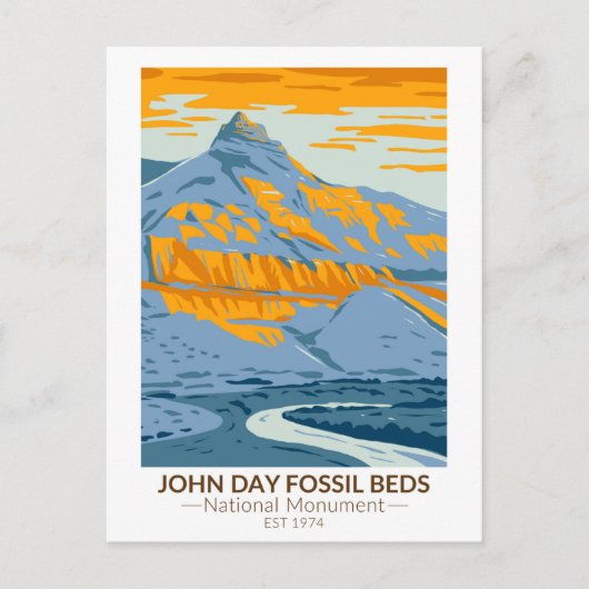 John Day Fossil Beds National Monument Oregon Post Postkarte (Vorderseite)