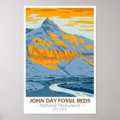 John Day Fossil Beds National Monument Oregon Poster (Vorne)