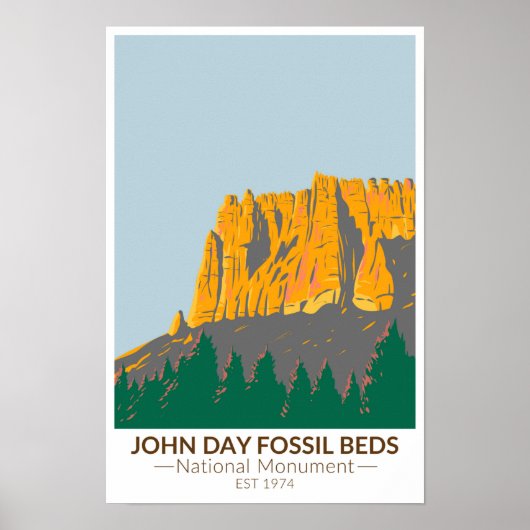 John Day Fossil Beds National Monument Oregon Poster (Vorne)