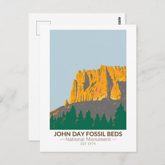 John Day Fossil Beds National Monument Oregon Postkarte (Vorne/Hinten)