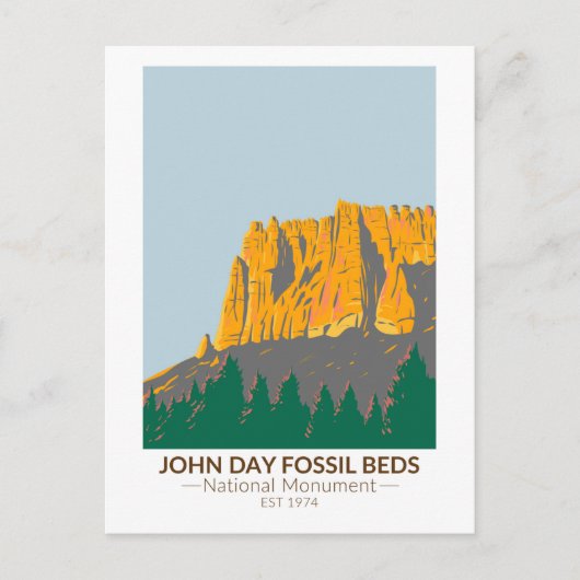 John Day Fossil Beds National Monument Oregon Postkarte (Vorderseite)