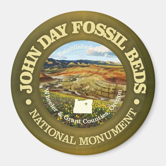 John Day Fossil Beds (NM) Magnet (Vorne)