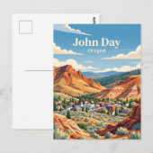 John Day, Oregon Postkarte (Vorne/Hinten)