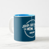 John Day River Oregon Kayaking Zweifarbige Tasse (Vorderseite Links)