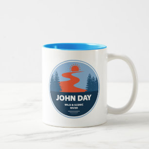John Day Wild und der Landschaftliche Fluss Oregon Zweifarbige Tasse