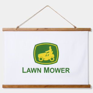 John Deere Rasenmäher Wandteppich Mit Holzrahmen