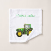 John Deere Traktor für Landwirte Badhandtuch Set (Waschlappen)