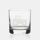 John Deere Traktor für Landwirte Whiskyglas (Vorderseite)