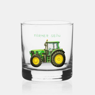 John Deere Traktor für Landwirte Whiskyglas