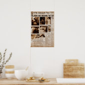 John Dillinger Public Enemy #1 Dies Reaching Poster (Küche)