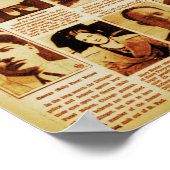 John Dillinger Trail of Crime Public Enemy #1 Poster (Ecke)