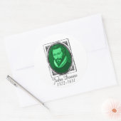 John Donne Runder Aufkleber (Umschlag)