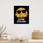 John Dough Funny Baking Pub Dark BG Poster (Küche)