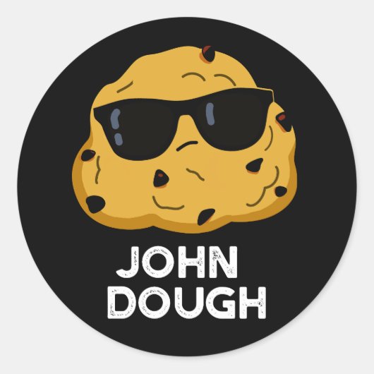 John Dough Funny Baking Pub Dark BG Runder Aufkleber (Vorderseite)