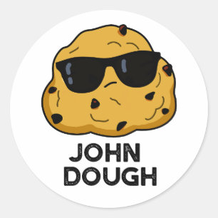 John Dough Funny Baking Puff Runder Aufkleber