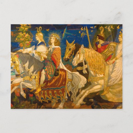 John Duncan - Reiter von Sidhe Postkarte (Vorderseite)