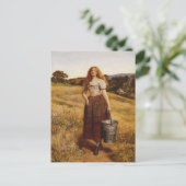John Everett Millais - Bauern Tochter Postcard Postkarte (Stehend Vorderseite)