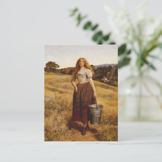 John Everett Millais - Bauern Tochter Postcard Postkarte (Stehend Vorderseite)
