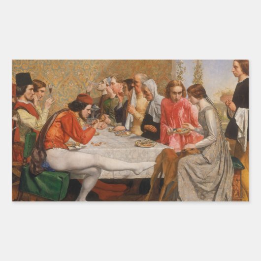 John Everett Millais - Isabella Rechteckiger Aufkleber (Vorderseite)