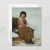 John Everett Millais - Mistletoe Gatherer Postcard Postkarte (Vorne/Hinten)