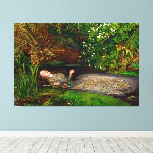 JOHN EVERETT MILLAIS - OPHELIA - 1851-1852 - LEINWANDDRUCK (Insitu (Holzboden))
