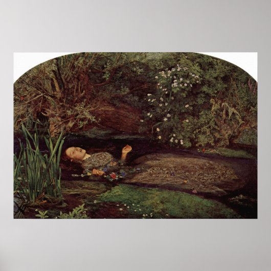 John Everett Millais - Ophelia Poster (Vorne)