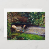 John Everett Millais Ophelia Postkarte (Vorne/Hinten)
