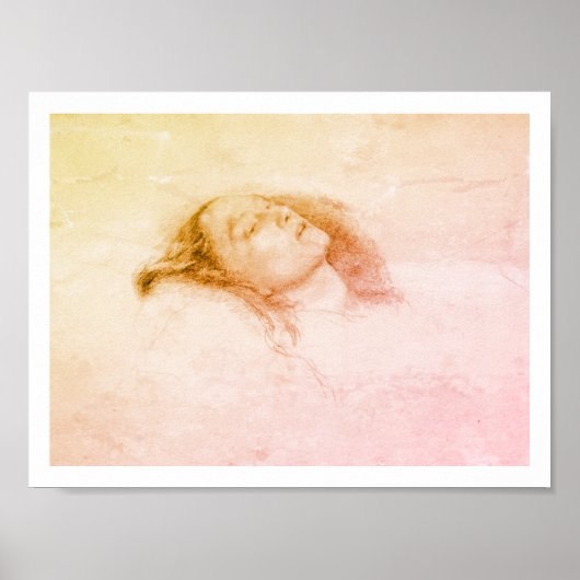 John Everett Millais - Ophelia (Studienentwurf) Poster (Vorne)
