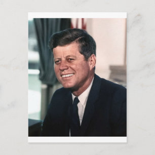 John F. Farbportrait Kennedy White House Postkarte