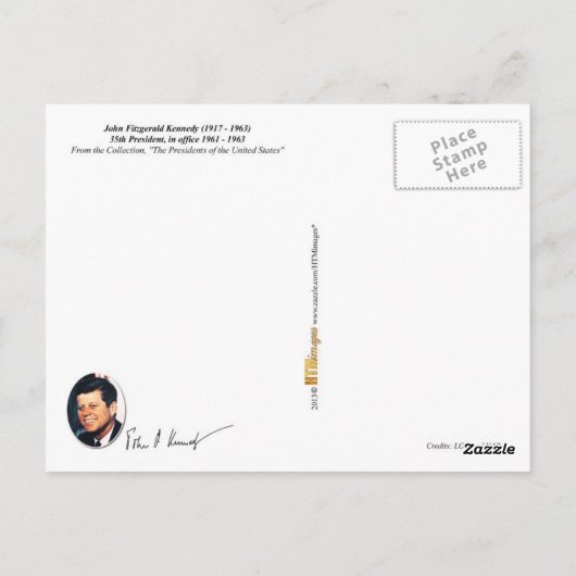 John F. Kennedy - 35. Präsident der USA Postkarte (Rückseite)
