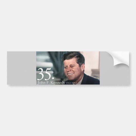 John F Kennedy Autoaufkleber (Vorne)