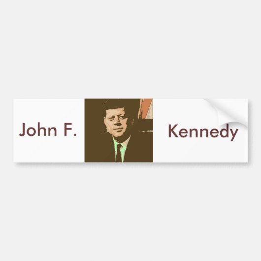 John F Kennedy Autoaufkleber (Vorne)