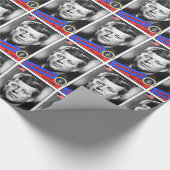 John F. Kennedy Baseball Card Geschenkpapier (Ecke)