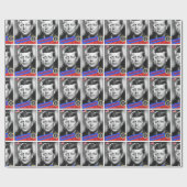 John F. Kennedy Baseball Card Geschenkpapier (Flach)