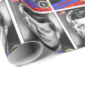 John F. Kennedy Baseball Card Geschenkpapier (Rolleneckpunkt)