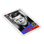 John F. Kennedy Baseball Card Magnet (Rechte Seite)