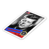 John F. Kennedy Baseball Card Magnet (Linke Seite)