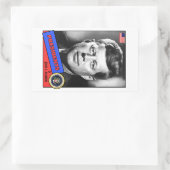 John F. Kennedy Baseball Card Rechteckiger Aufkleber (Tasche)