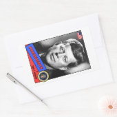 John F. Kennedy Baseball Card Rechteckiger Aufkleber (Umschlag)